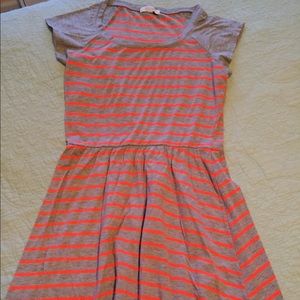Orange and grey dress